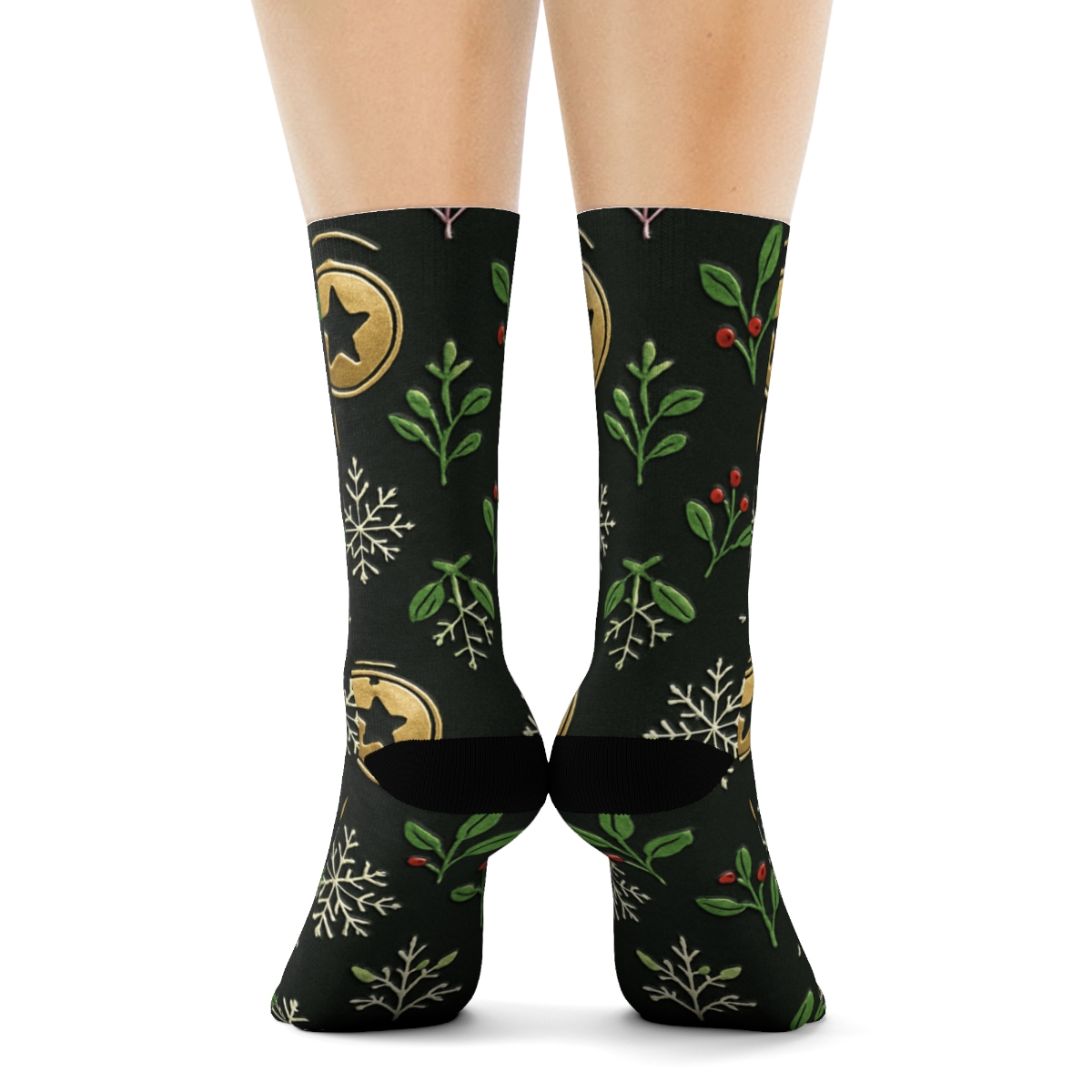 Starry Bell Medallions comfortable cotton crew socks