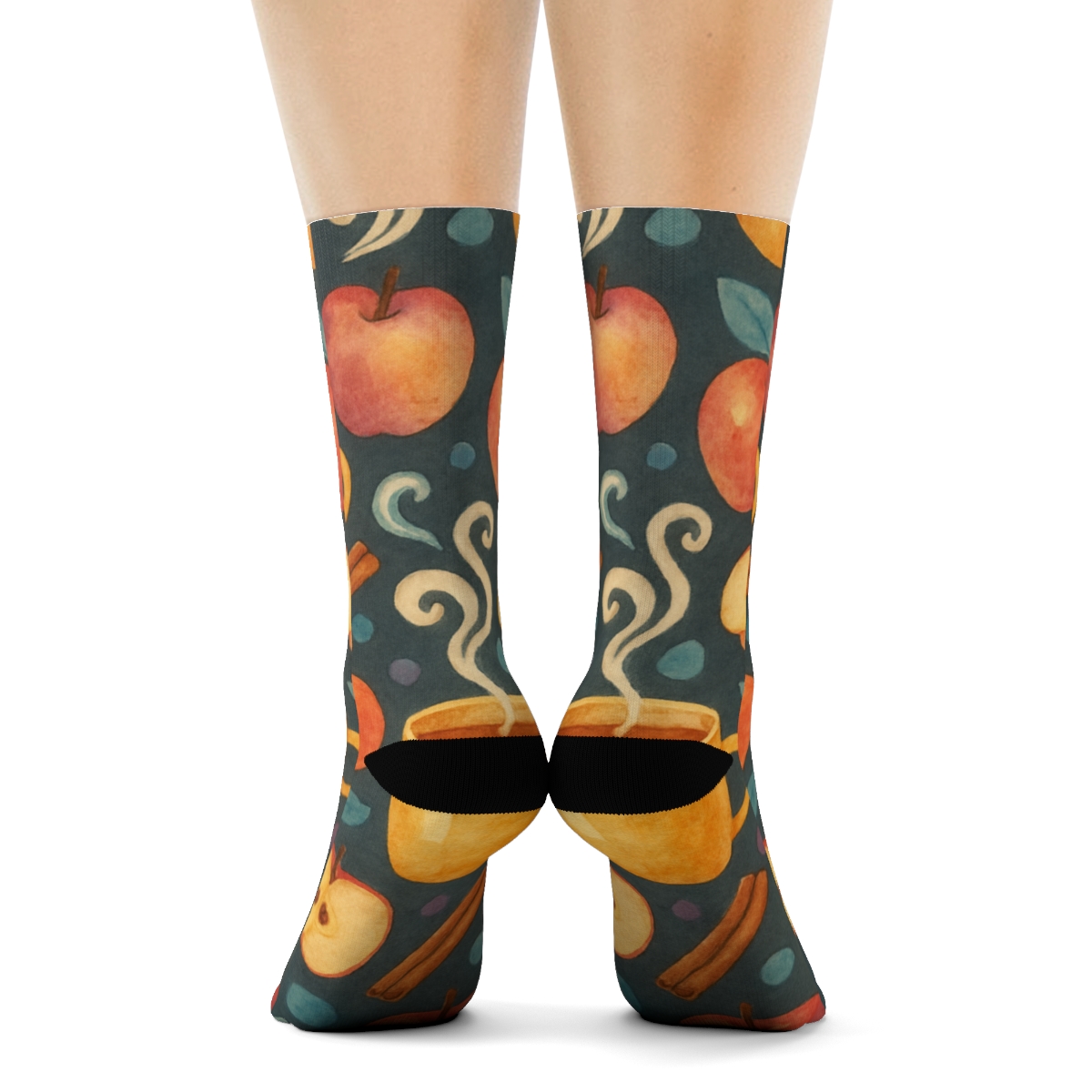 Cider Mugs Scatter trendy patterned crew socks