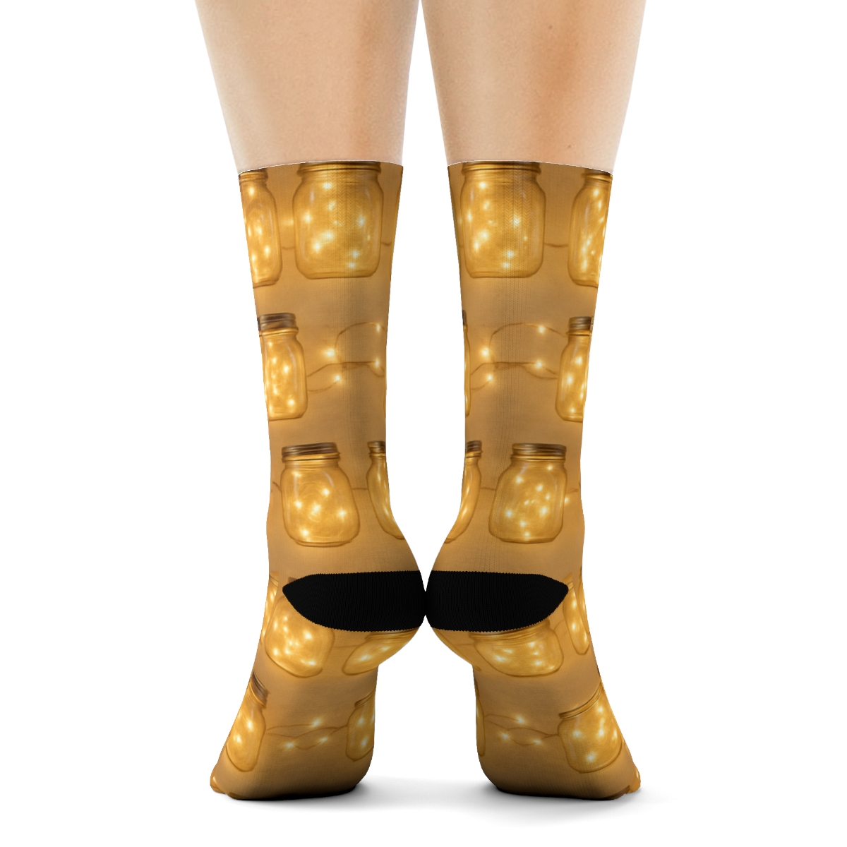 Jar Glow Stripe Garland trendy patterned crew socks