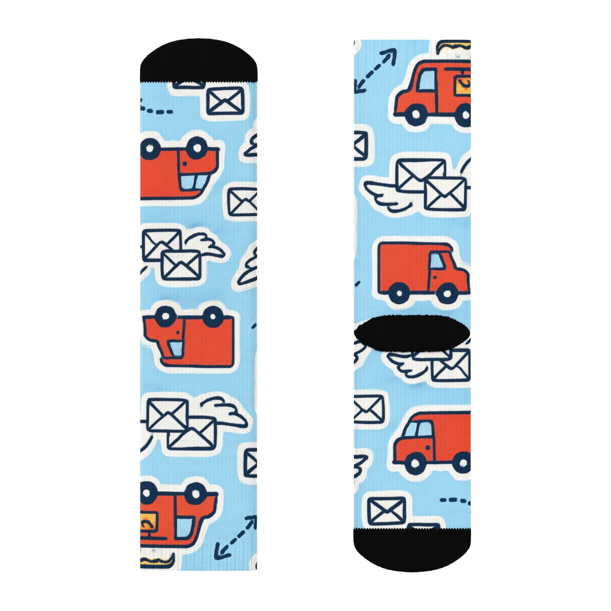 Air Mail Grid For Postal Worker Chic custom crew socks