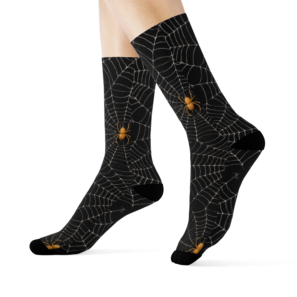 Spider Lattice Webscape Wrap Pattern stylish athletic crew socks