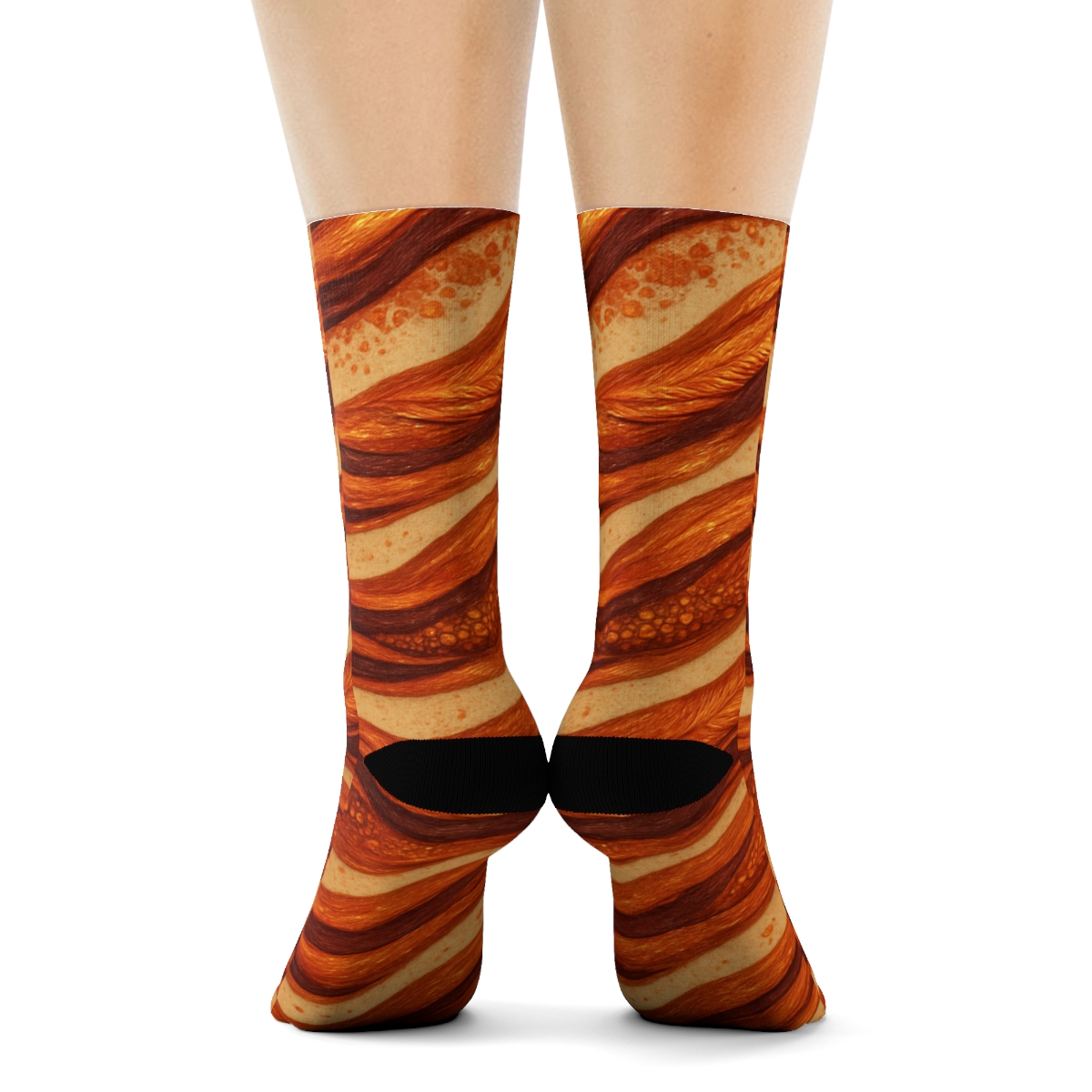 Molten Lava Ribbon soft everyday crew socks