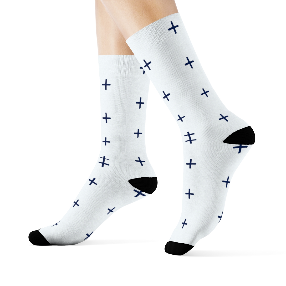 Gentle Cross Pack trendy patterned crew socks
