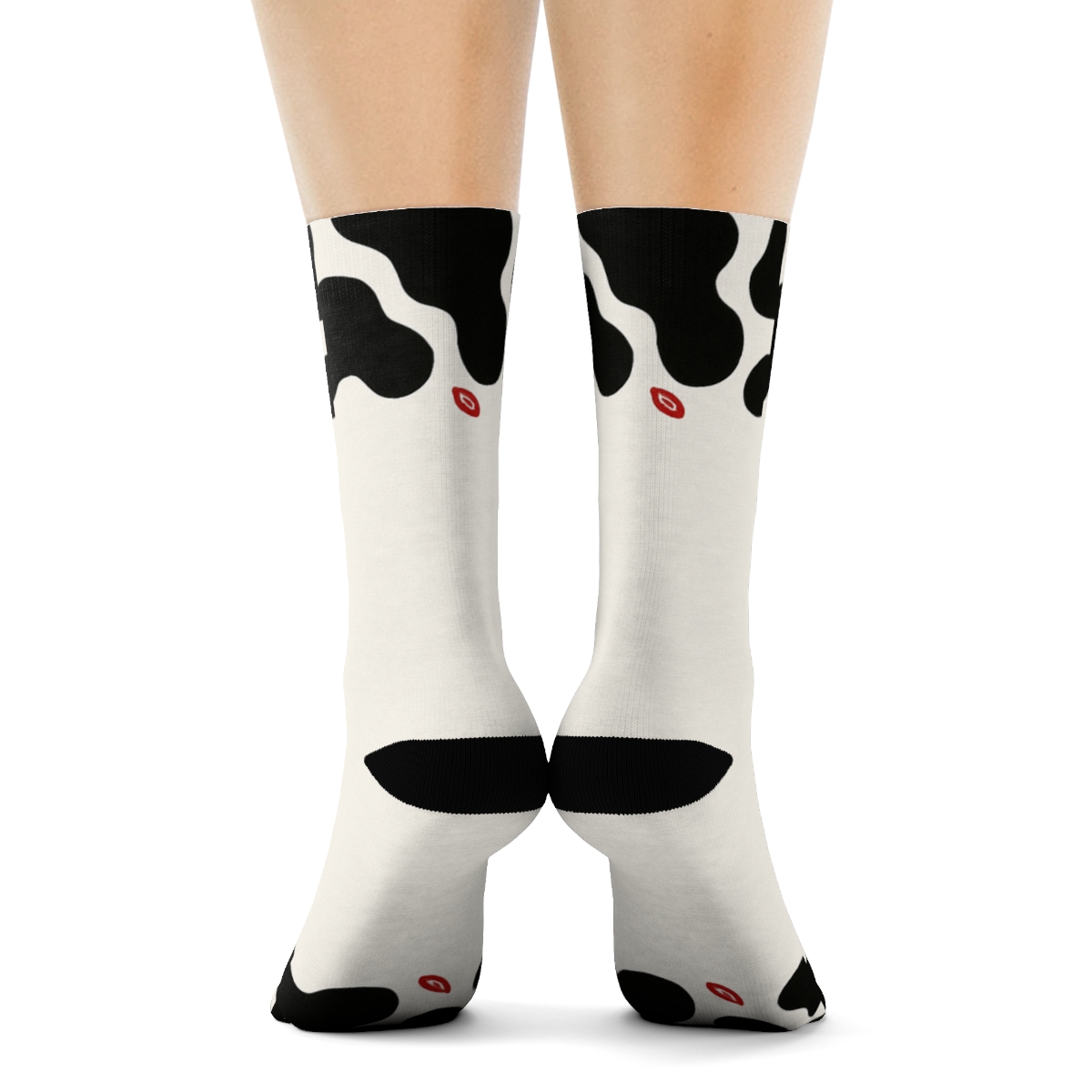 Bandana Border Cow Spot Parade stylish athletic crew socks