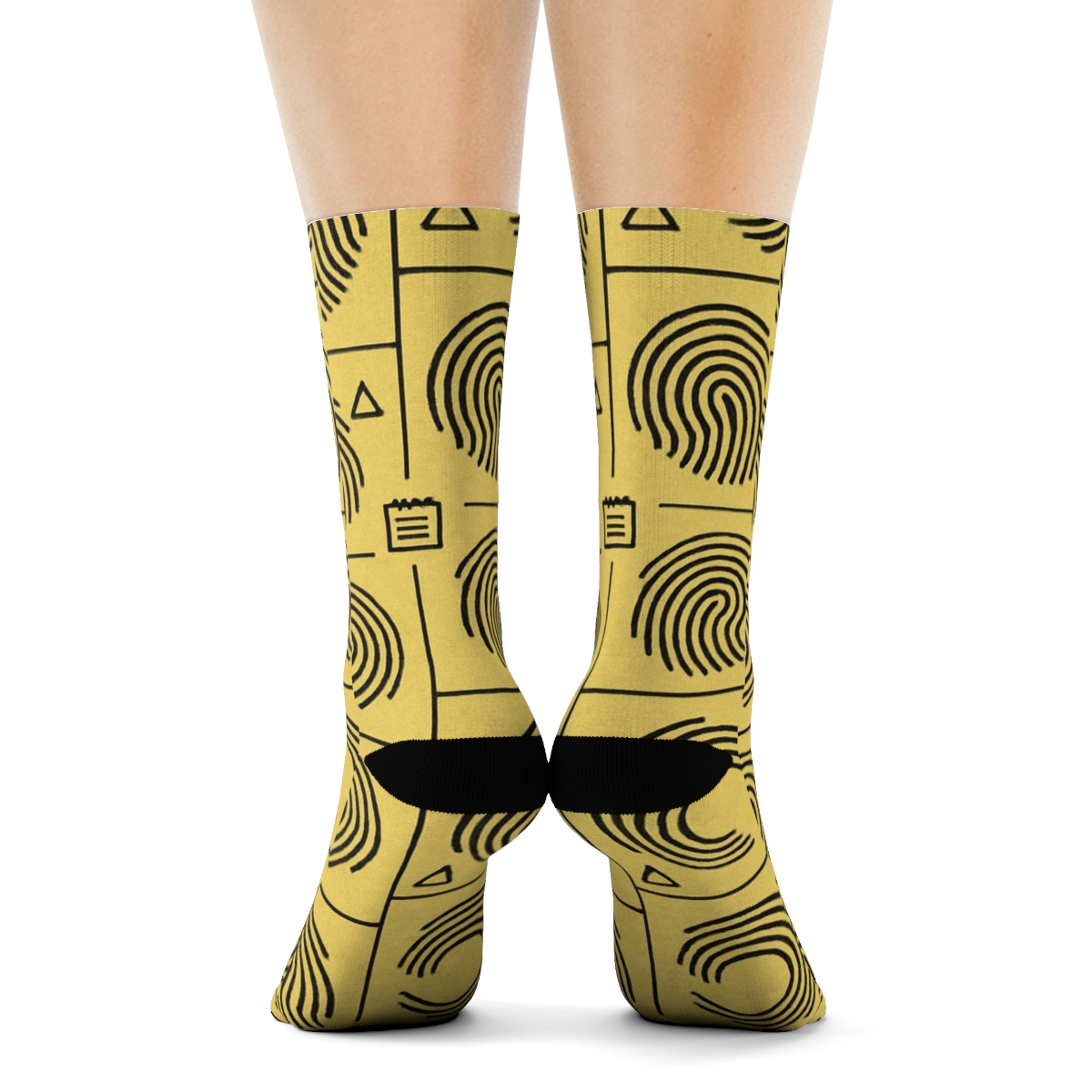 Fingerprint Lattice For The Crime Scene Investigator premium sports crew socks