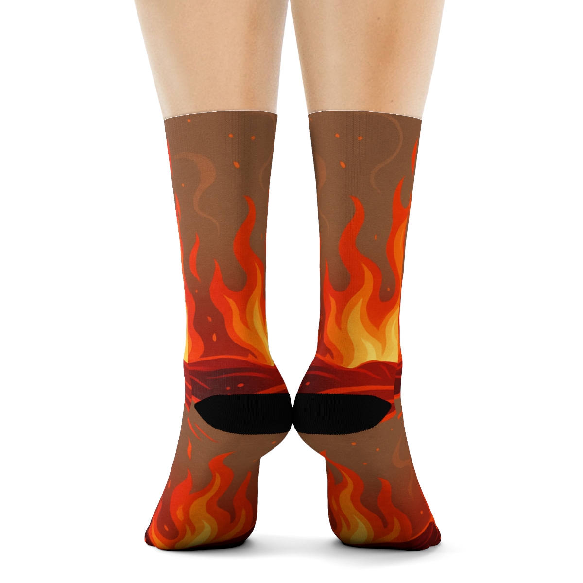 Campfire Wave Landscape stylish athletic crew socks