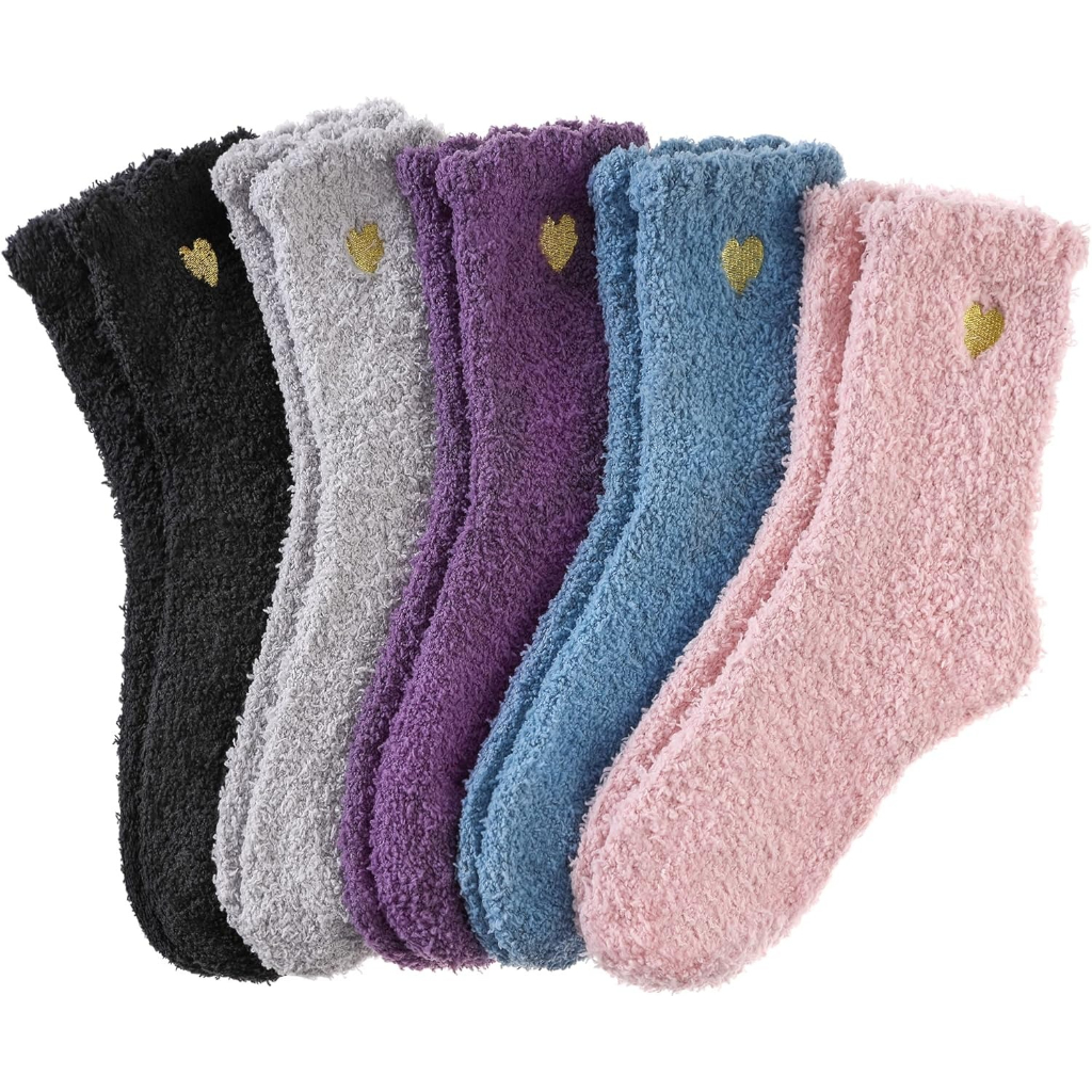 Women Super Soft Fuzzy Cozy Microfiber Winter Warm Slipper SocksSuper Soft Fuzzy Cozy Microfiber Winter Warm Slipper 5 Pair Of Socks - Image 6