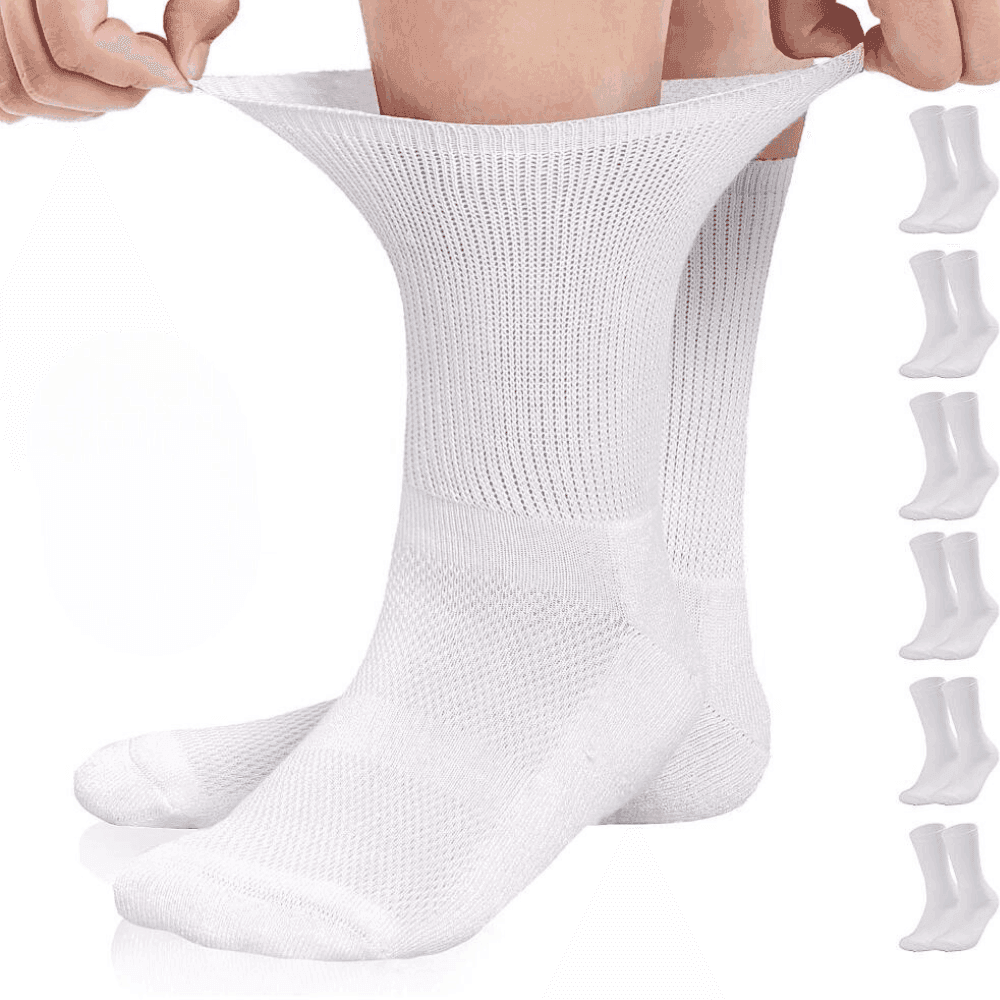 6 Pairs Non-Binding Diabetic Socks - Lightweight and Comfortable6 Pairs Non-Binding Diabetic Socks - Lightweight and Comfortable - Image 3