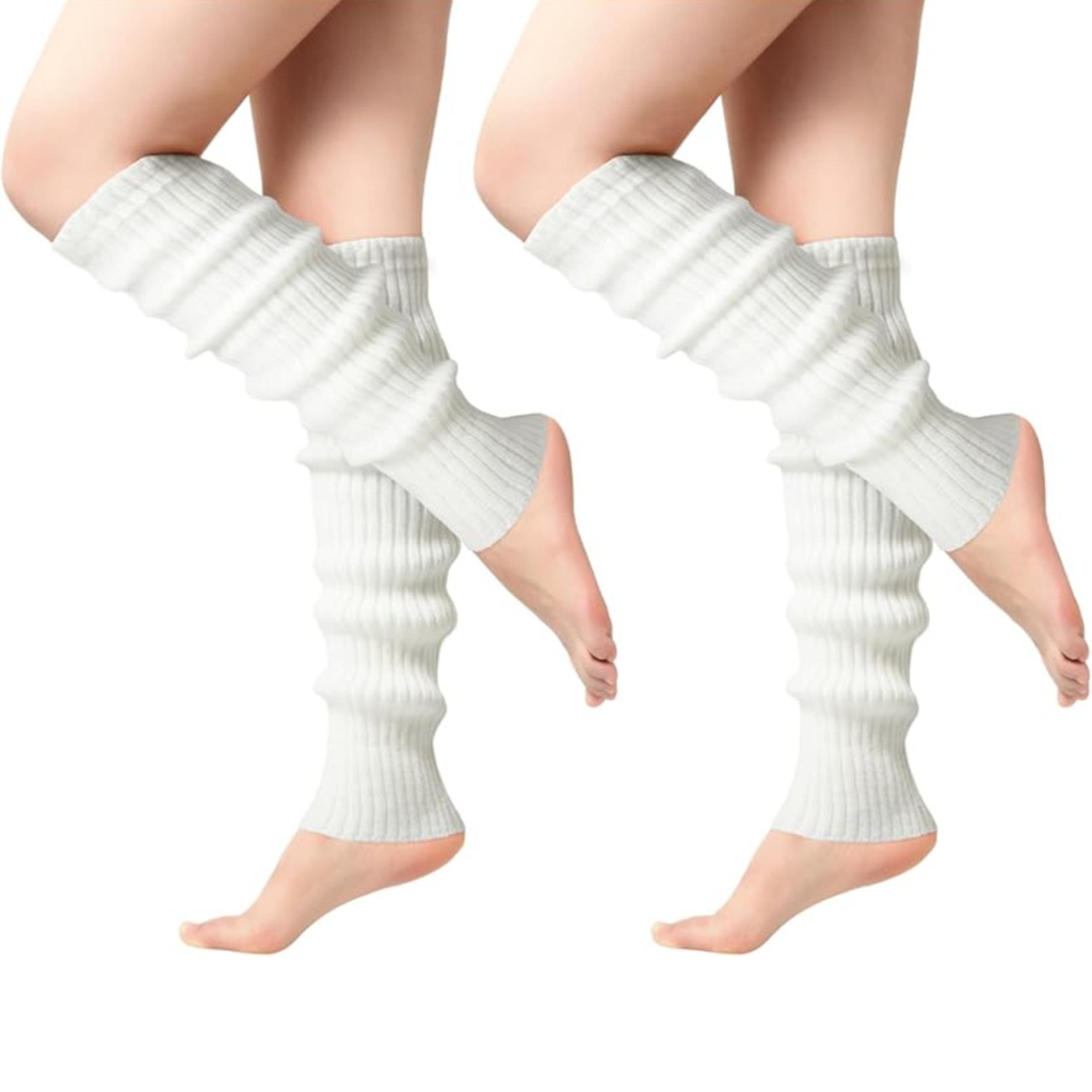 Pack Of 2 Soft Knitted Warmers For Women With 80s Retro Look