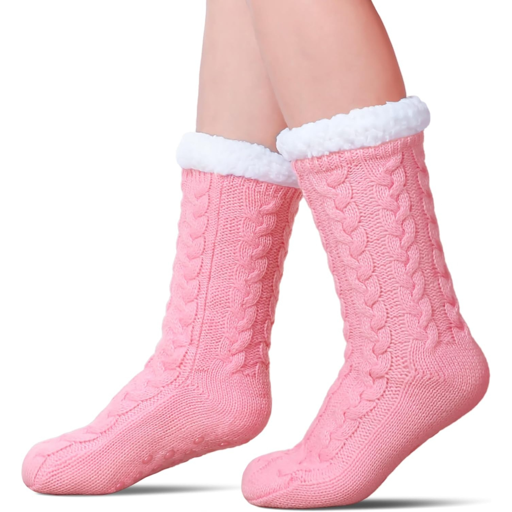 Women Winter Super Soft Warm Cozy Fleece Lined Fuzzy Slipper Socks