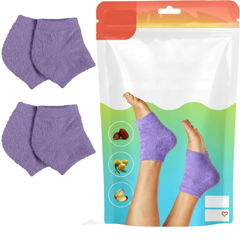 4 Pairs Moisturizing Gel Socks – Overnight Hydration for Soft Feet
