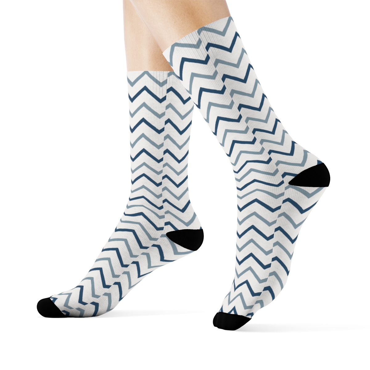 Micro Chevron March trendy patterned crew socks