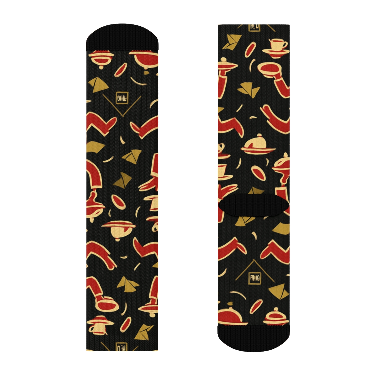 Waiter Tray Juggle Tessellation In Cherry Red premium sports crew socks