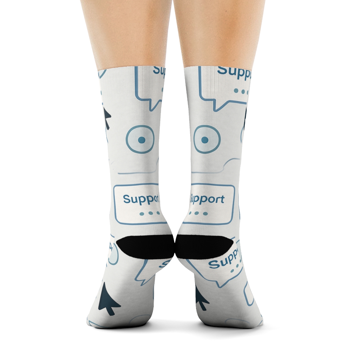Dialog Box Calm Pattern It Support Specialist Edition soft everyday crew socks