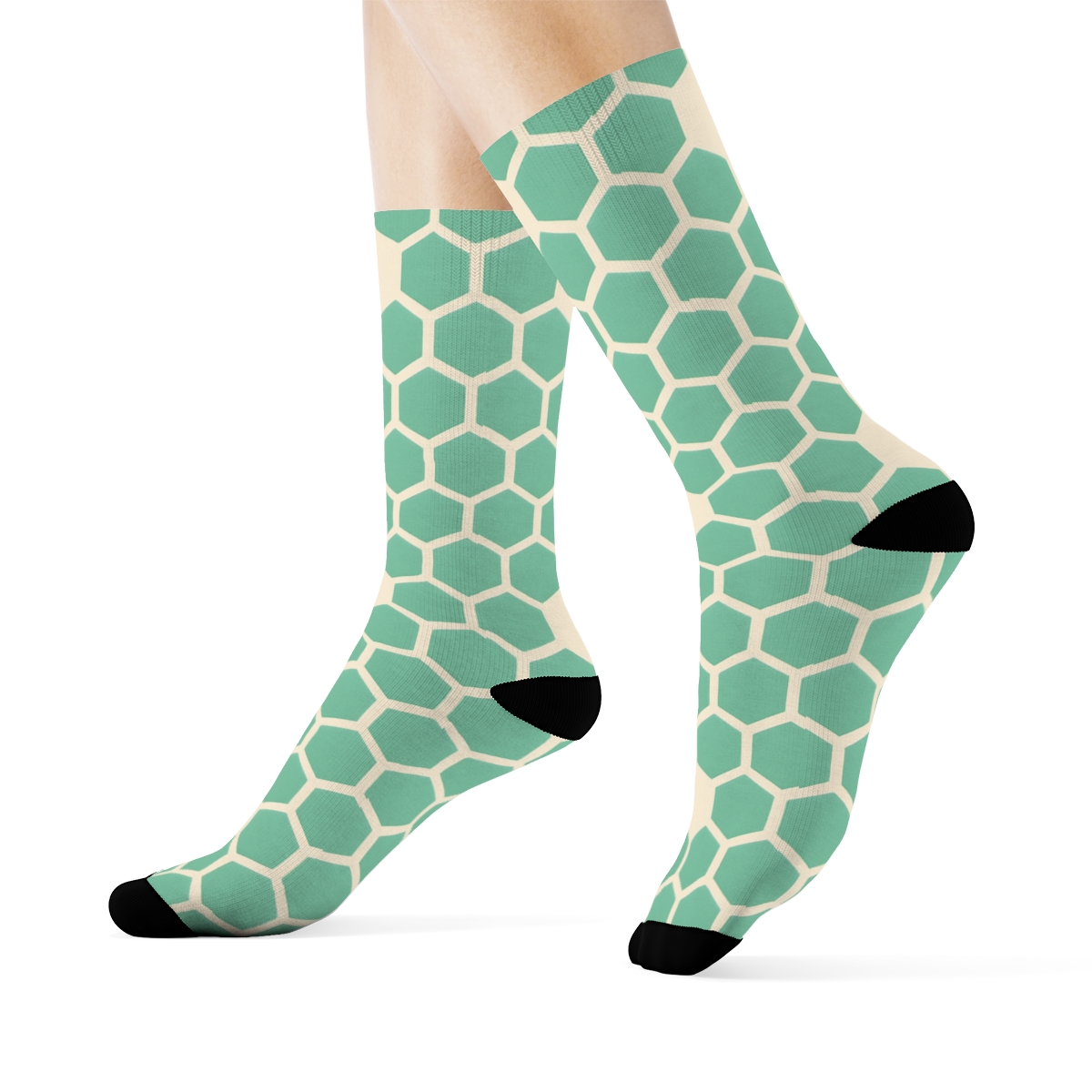 Micro Hex Scatter premium sports crew socks