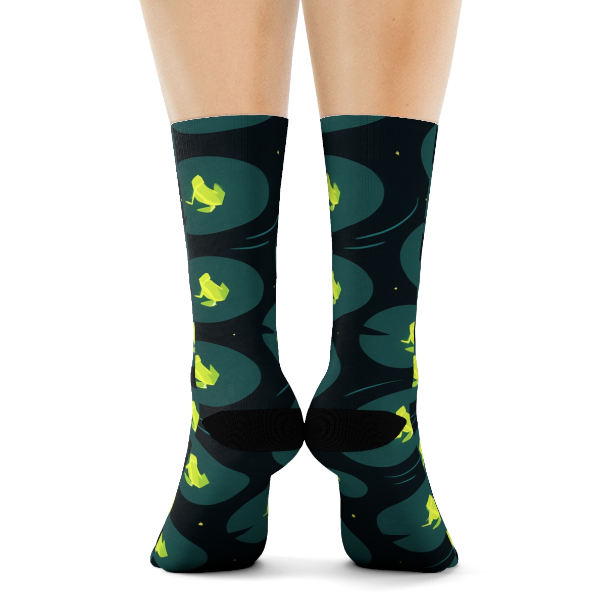 Celestial Lily Pads With Prism Frog Glow comfortable cotton crew socks