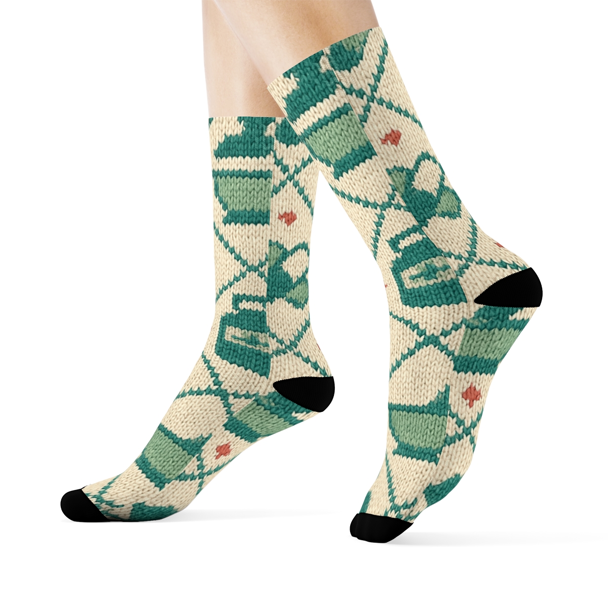 Knitted Pharmacist Capsule Argyle premium sports crew socks