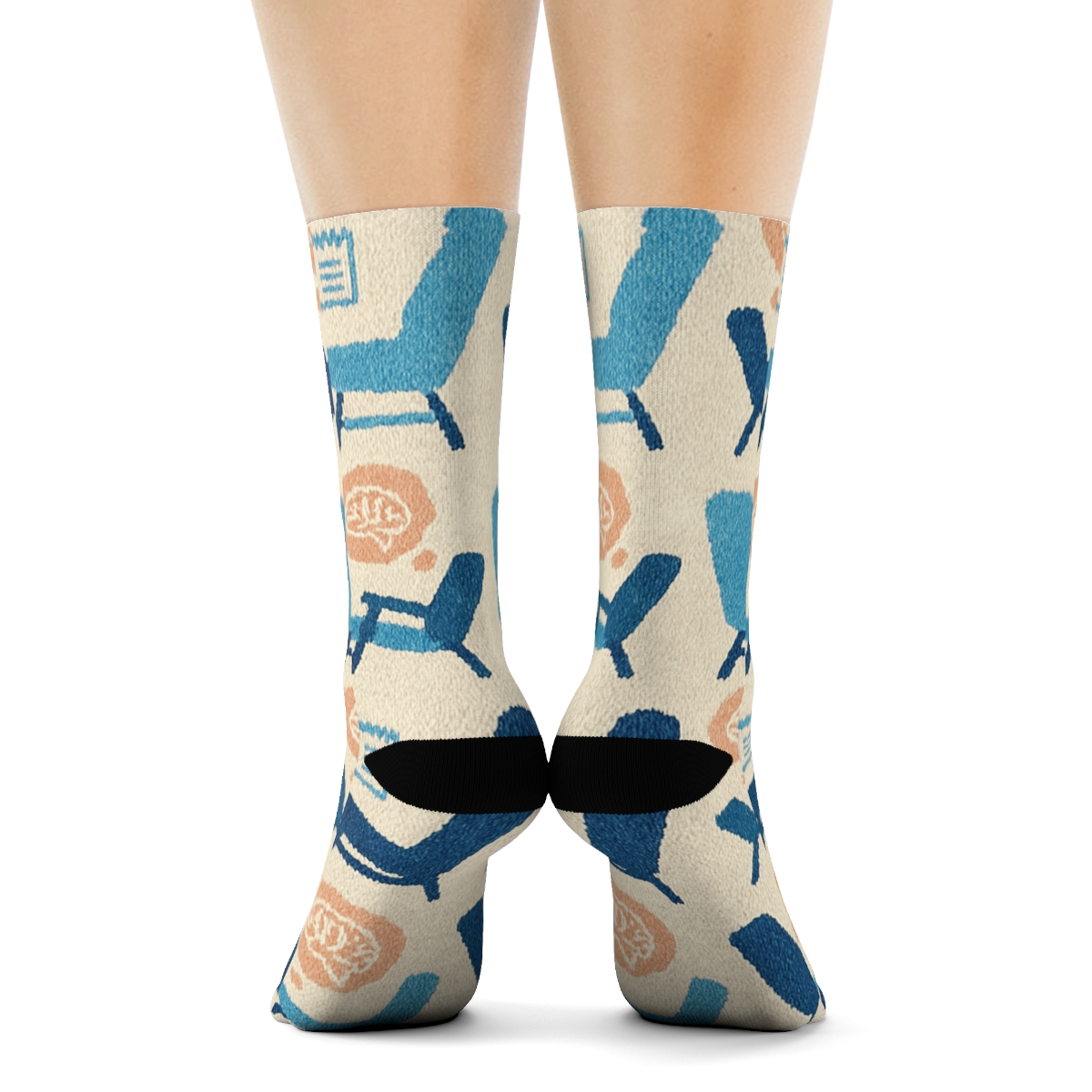 Psychologist Knit Illusion Therapy Chair Lattice personalized crew socks