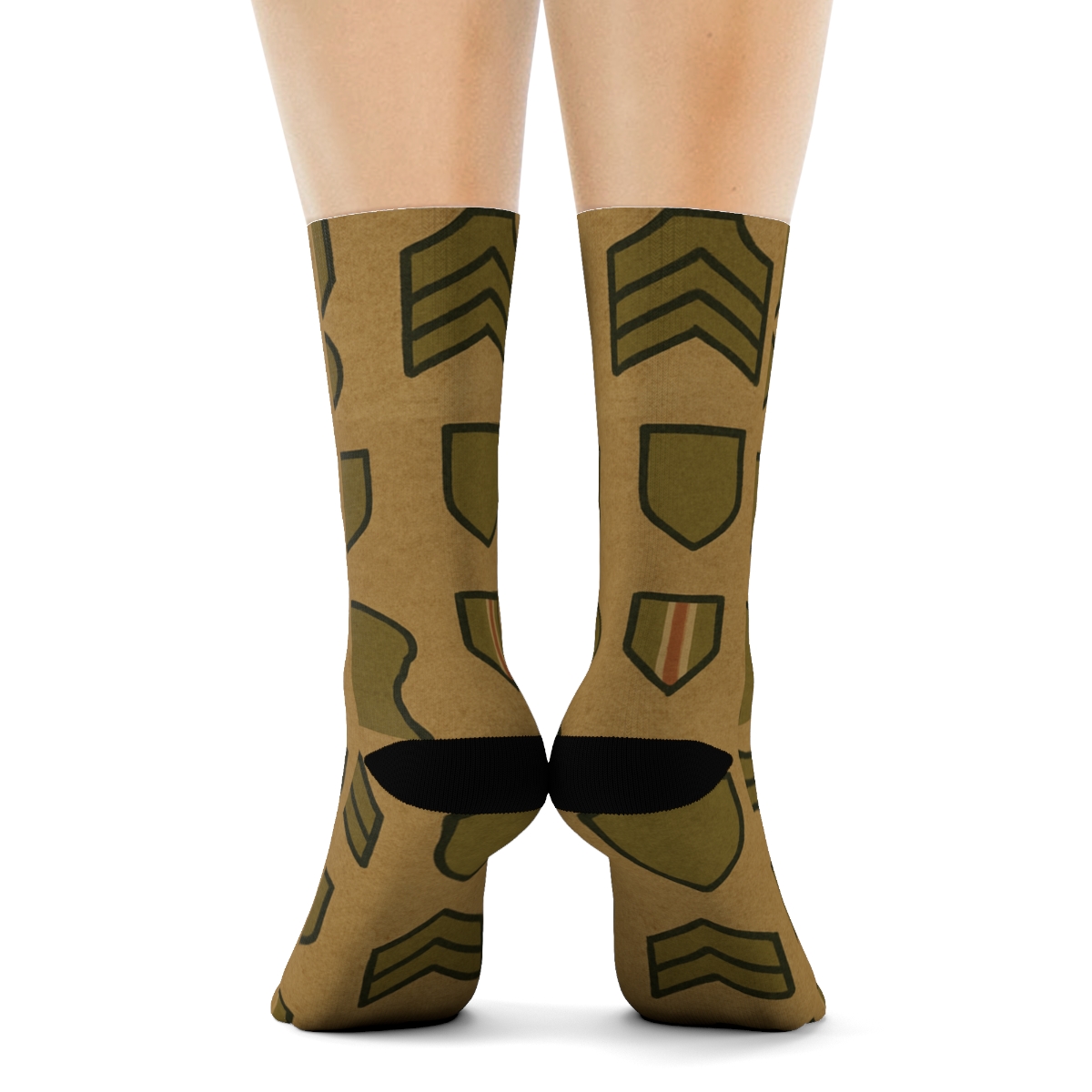 Medal Ribbons And Insignia Parade With Soldier Rhythm unique graphic crew socksMedal Ribbons and Insignia Parade with Soldier Rhythm Crew Socks - Image 4