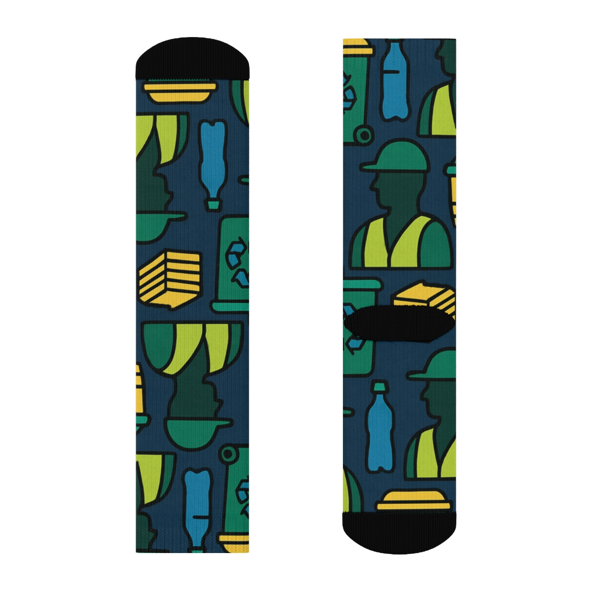 Recycling Plant Worker Safety Vest Tessellation stylish athletic crew socks