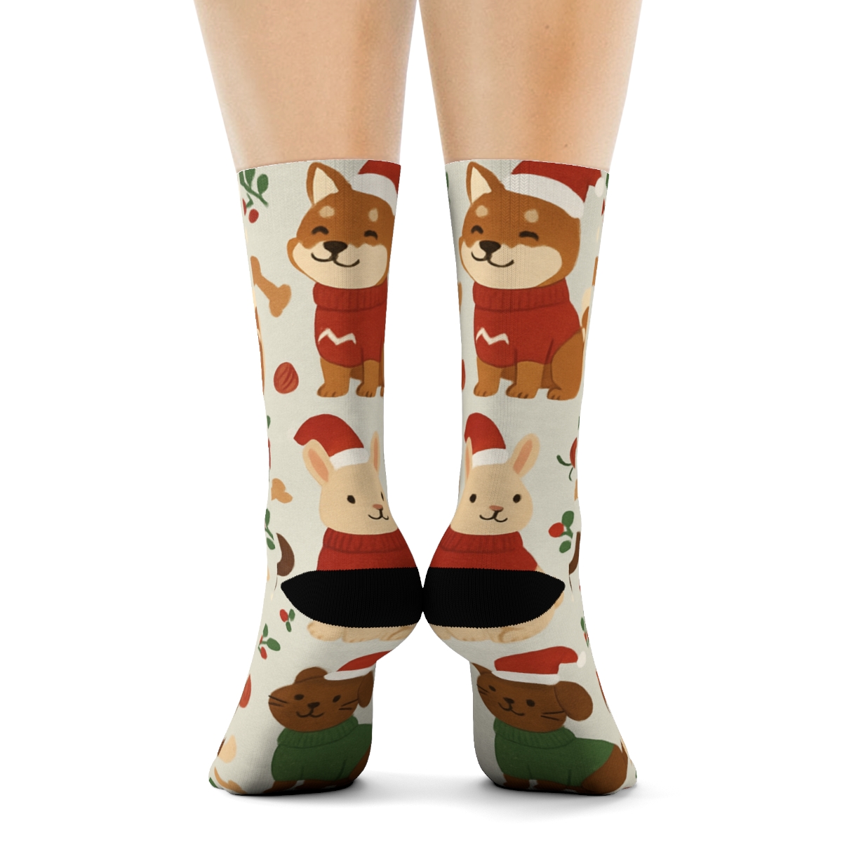 Holiday Pet Parade soft everyday crew socks
