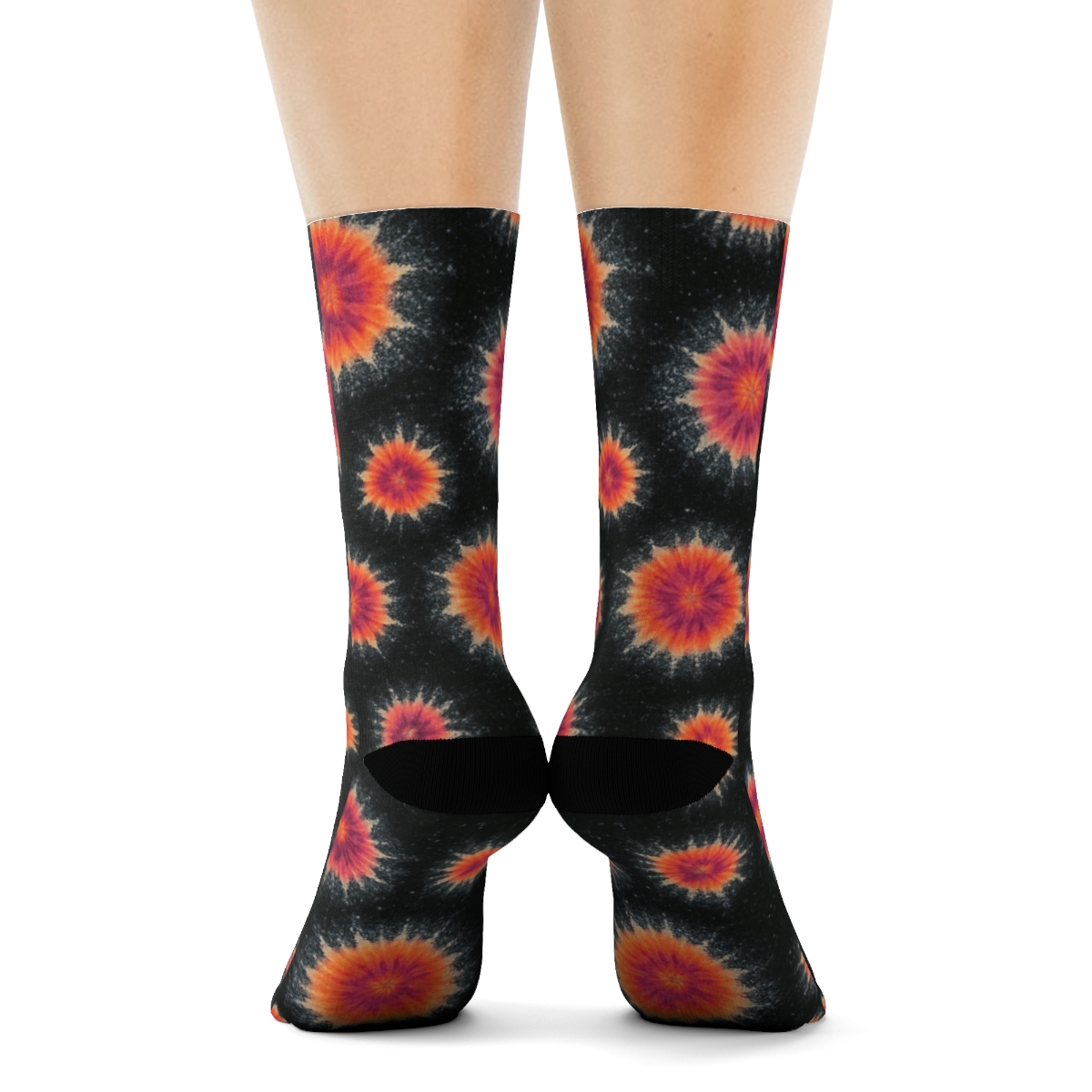 Ice Dye Starburst Scatter trendy patterned crew socks