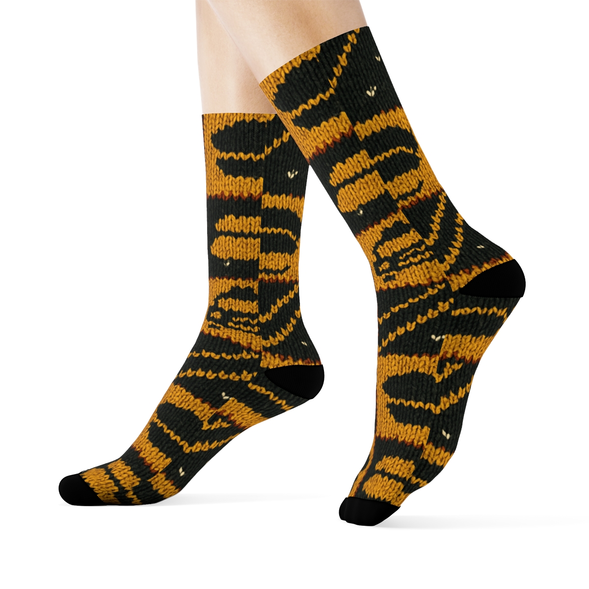Taxi Driver Knit Illusion Checkerboard Parade designer printed crew socks