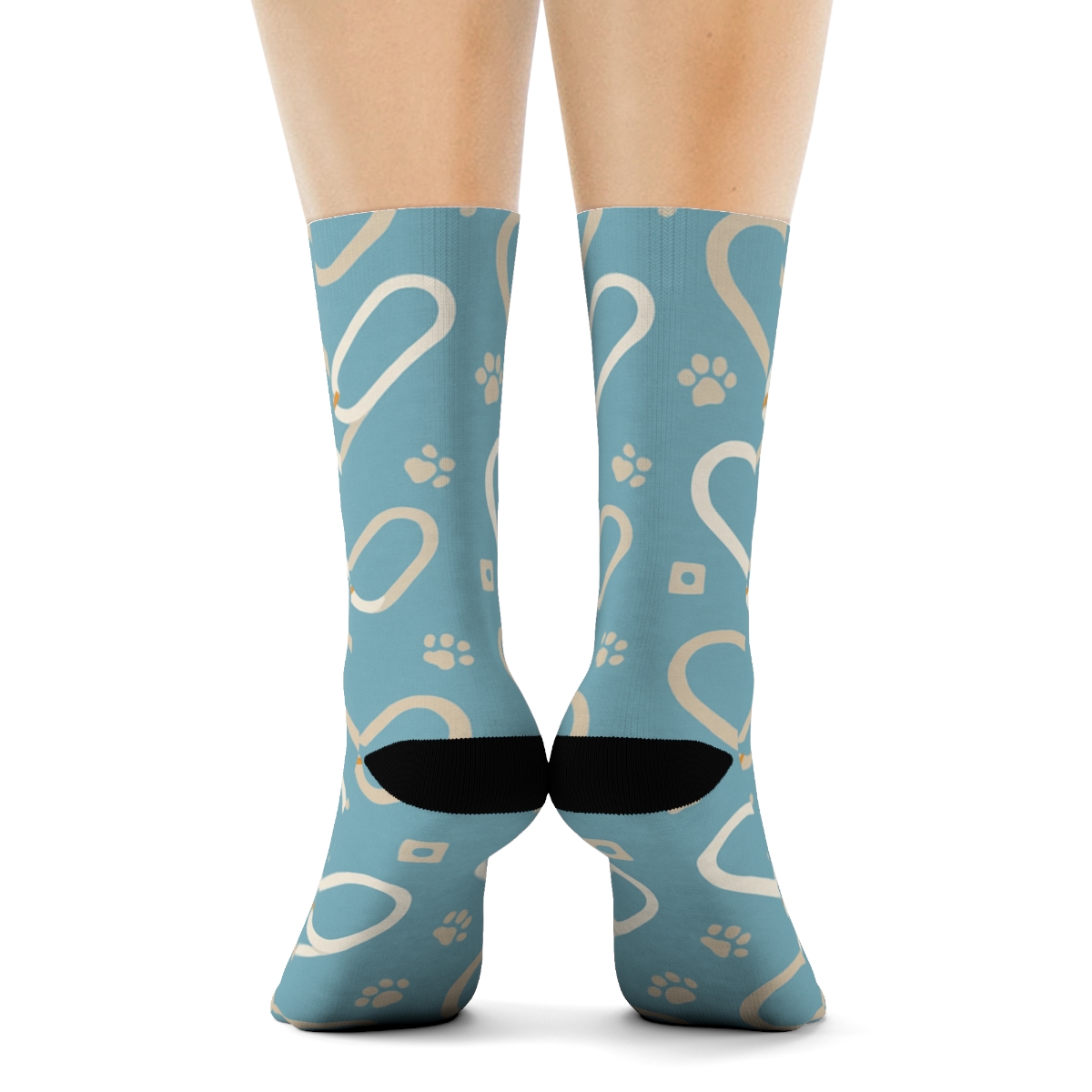 Sky Blue Animal Control Officer Leash Chevron personalized crew socks