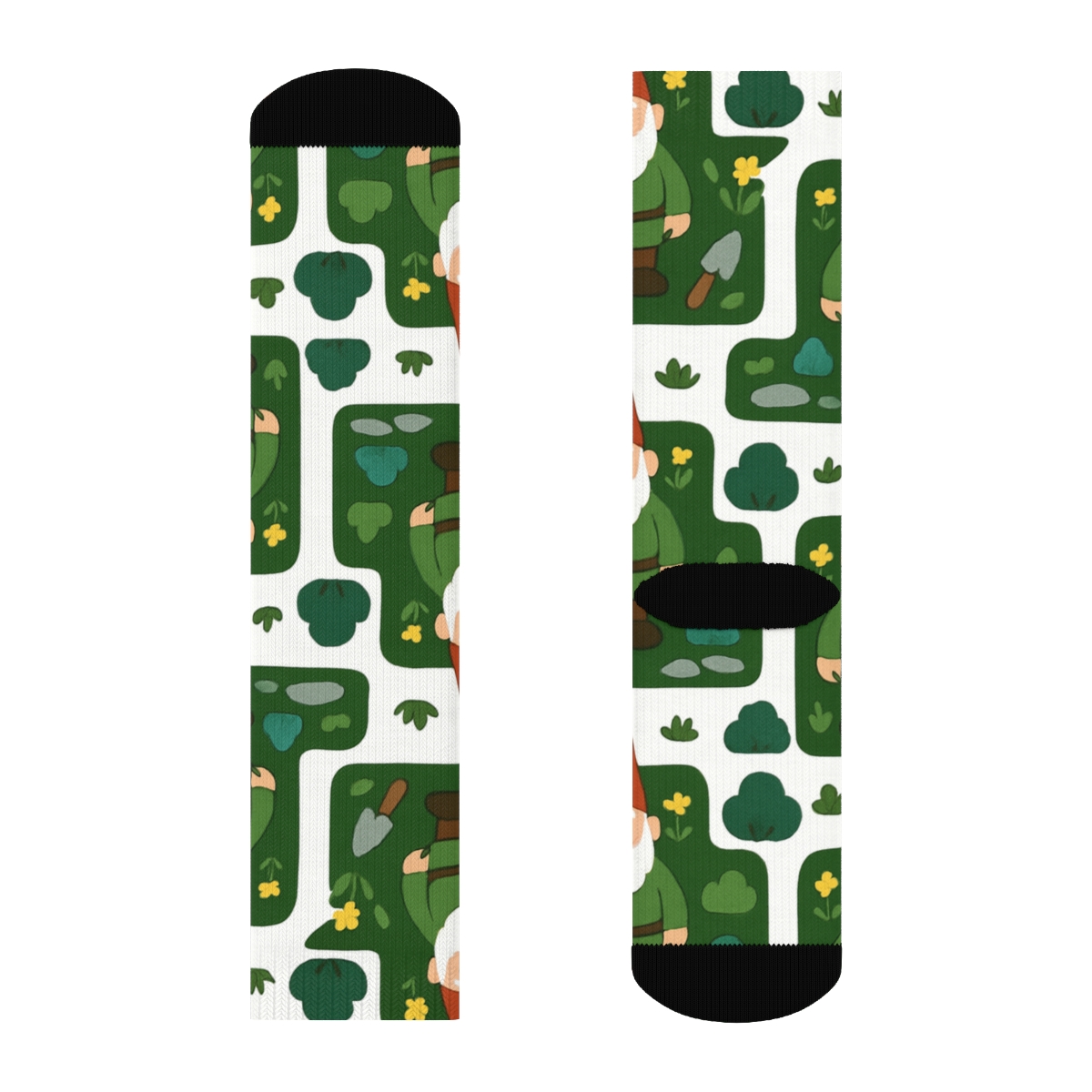 Landscaper Garden Gnome Grid In Emerald Beds stylish athletic crew socks