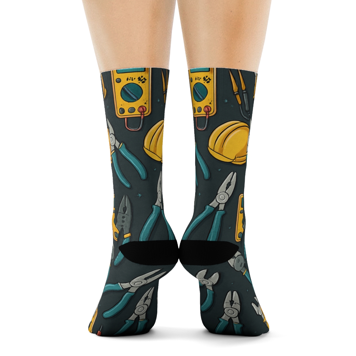 Tool Lattice For Electrician Gifts soft everyday crew socks