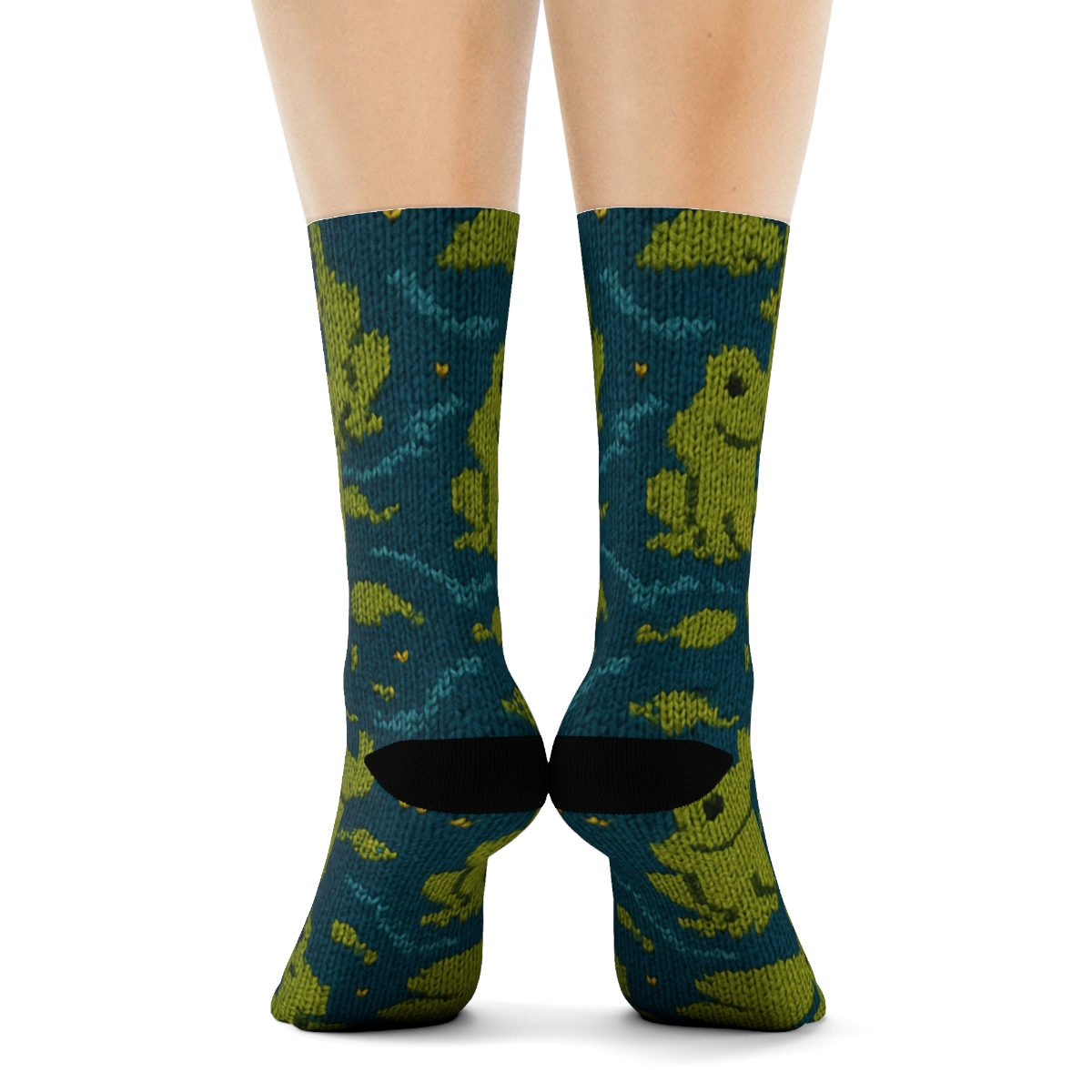Knitted Frog Pond Tiling personalized crew socksKnitted Frog Pond Tiling Crew Socks - Image 4