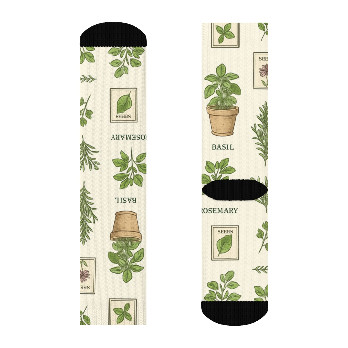 Garden Tools With Gardener Calm Poster Repeat personalized crew socks