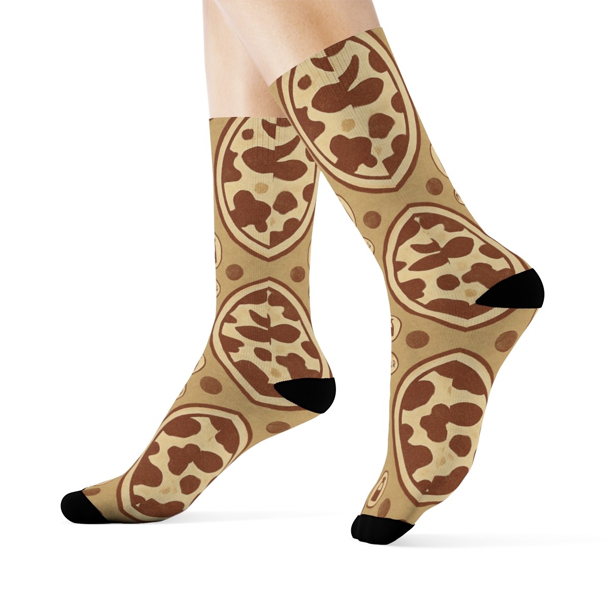 Retro Dairy Label Tessellation personalized crew socks