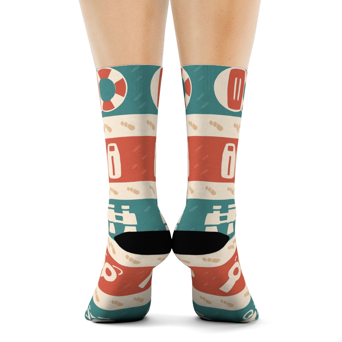 Beach Towel Bands In Lifeguard Style premium sports crew socks