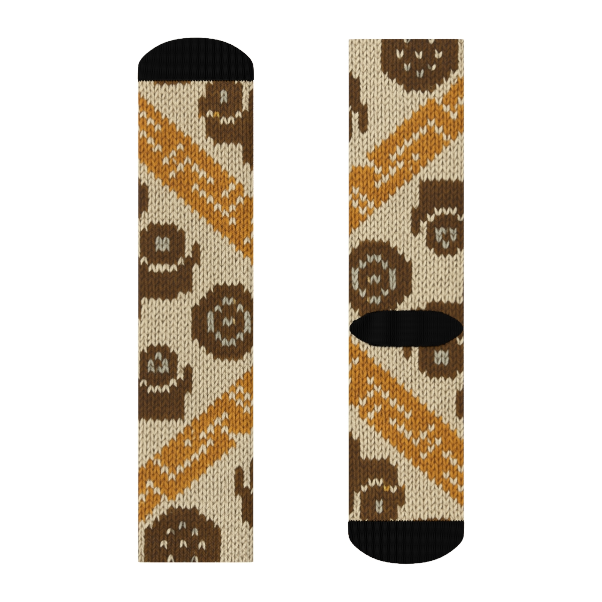 Knitted Pattern Illusion With Truck Driver Cab And Tire Chevron comfortable cotton crew socks