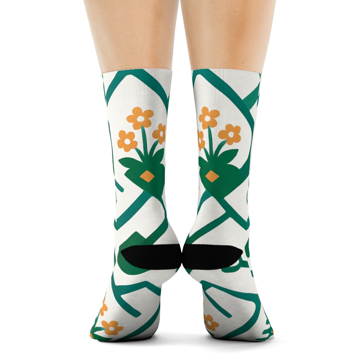 Garden Tool Tessellation In Landscaper Style premium sports crew socks