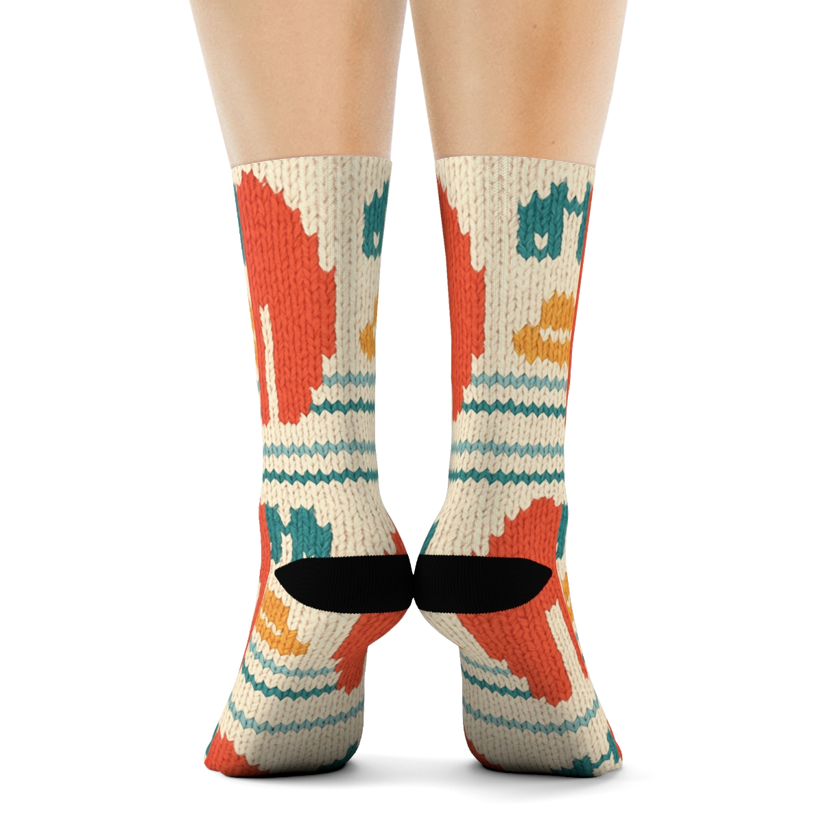 Lifeguard Knit Illusion Surfboard Chevron soft everyday crew socks