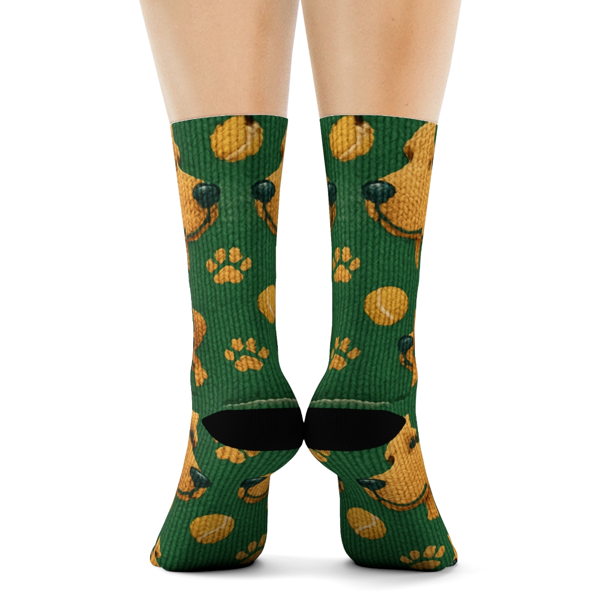 Parkland Tile Weave In Labrador Retriever premium sports crew socks