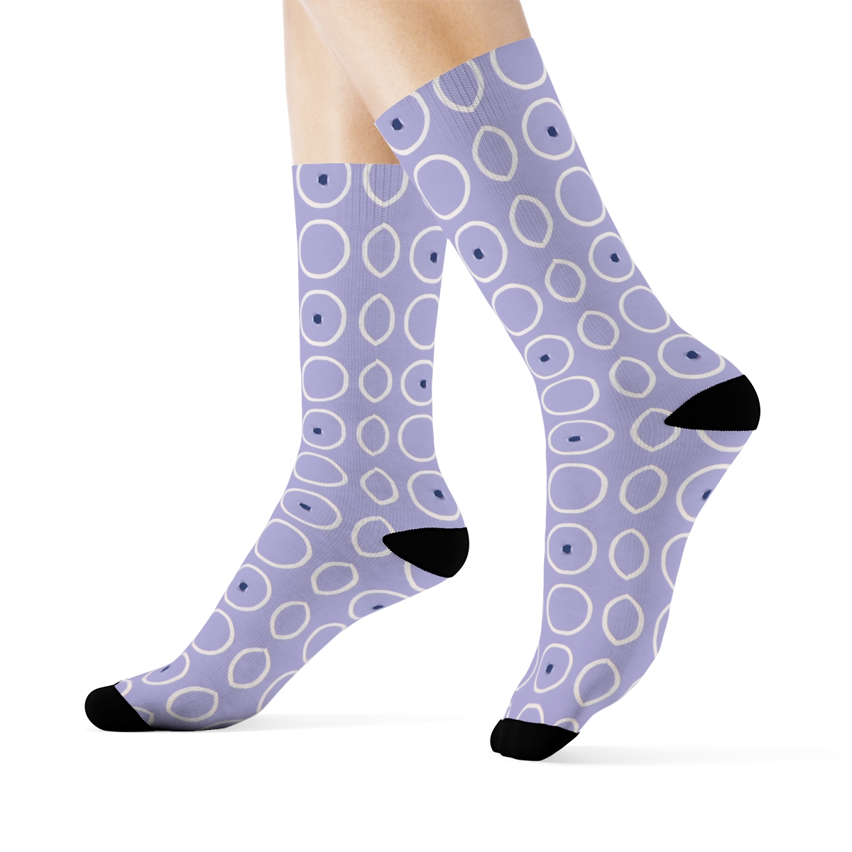 Ringlet Grid Calm custom crew socks