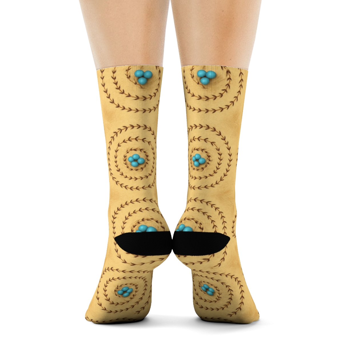 Robin Track Spiral Nest Labyrinth On Warm Sand personalized crew socks