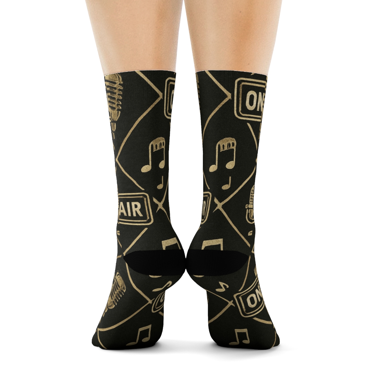 Vintage Studio Tiles For The Radio Host premium sports crew socks