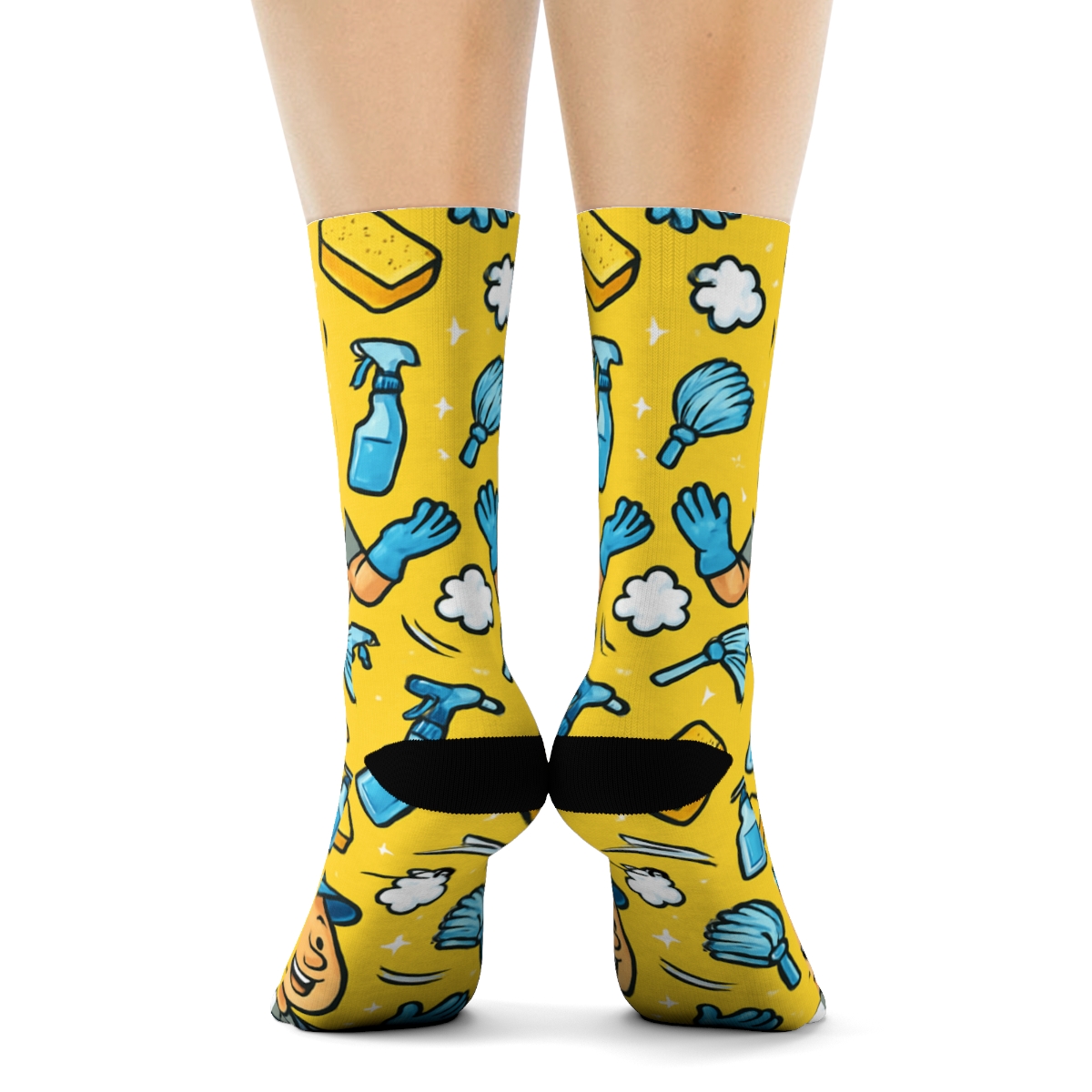 Janitor Juggle Wave All Over Print unique graphic crew socks