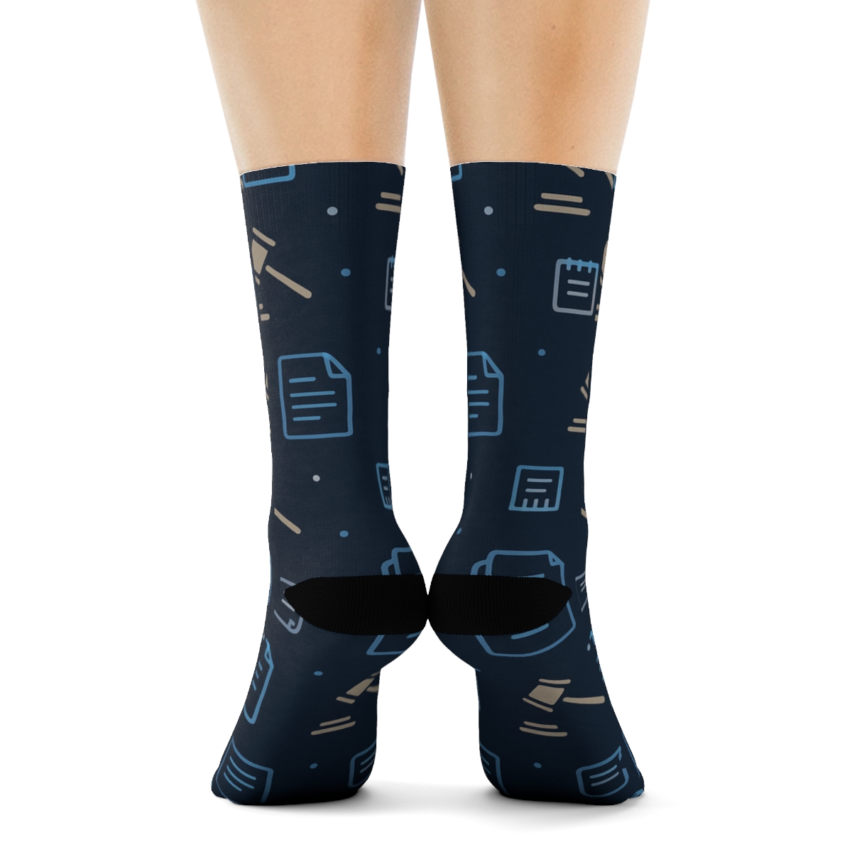 Paralegal Nebula Docket Grid personalized crew socksParalegal Nebula Docket Grid Crew Socks - Image 4