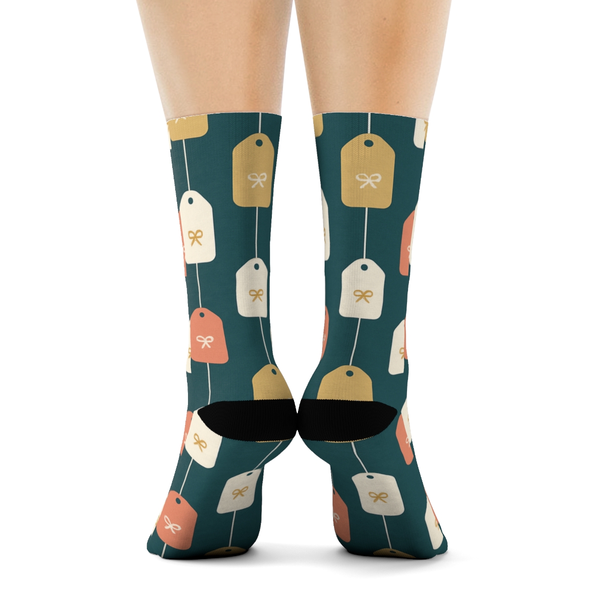 Galaxy Gift Tag Cascade Presents Edition personalized crew socks