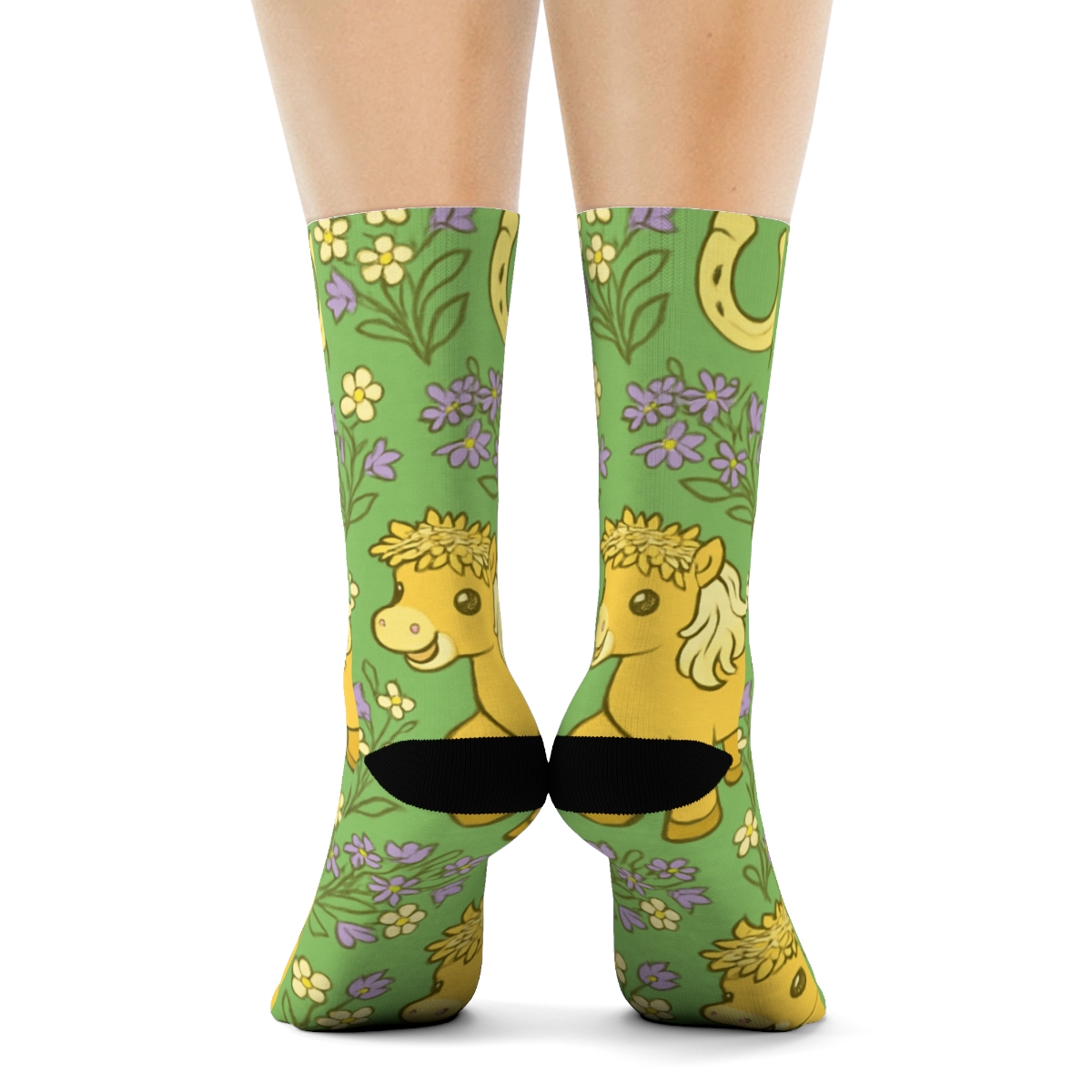 Pony Pasture Crown Tessellation custom crew socks