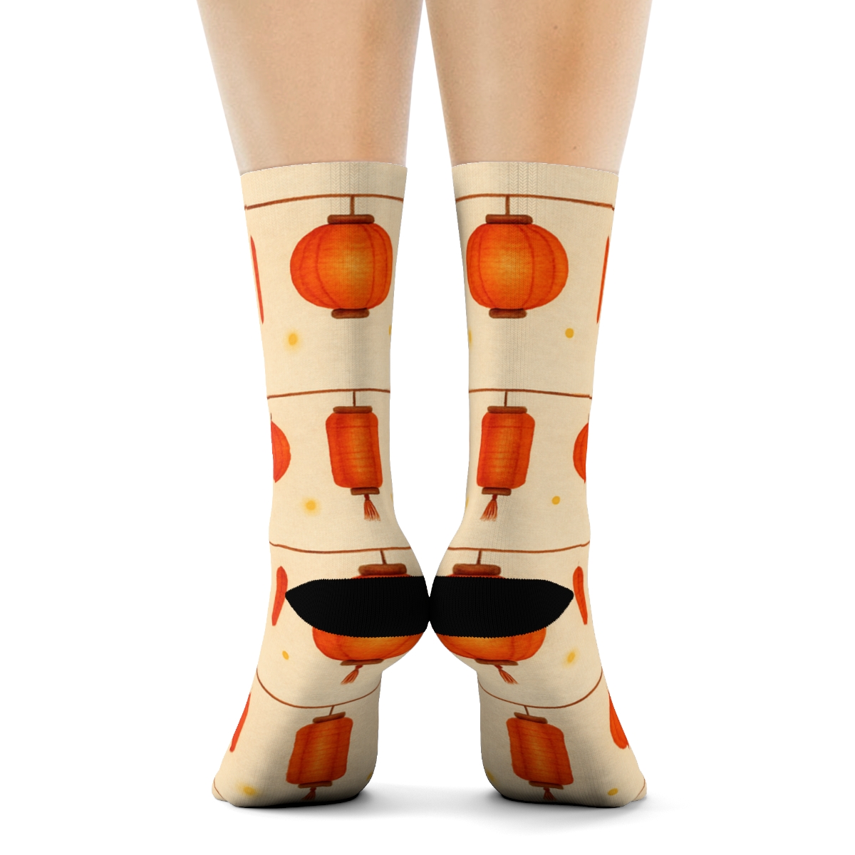 Copper Glow Parade With Lantern Bands trendy patterned crew socks