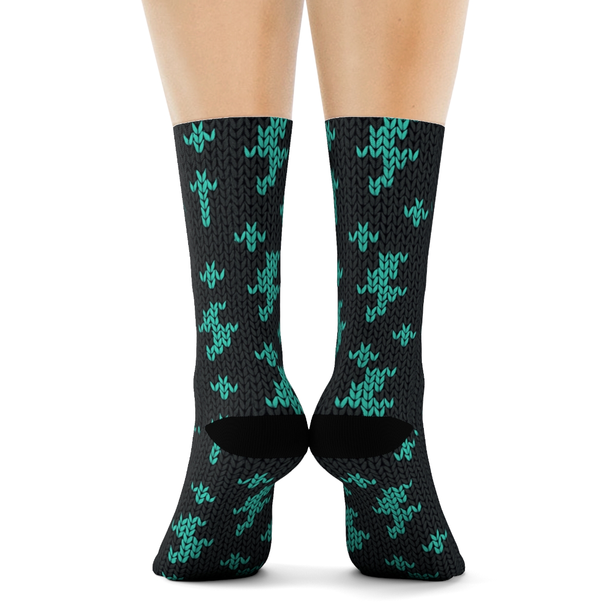 Micro Bolt Scatter Knit Illusion comfortable cotton crew socks