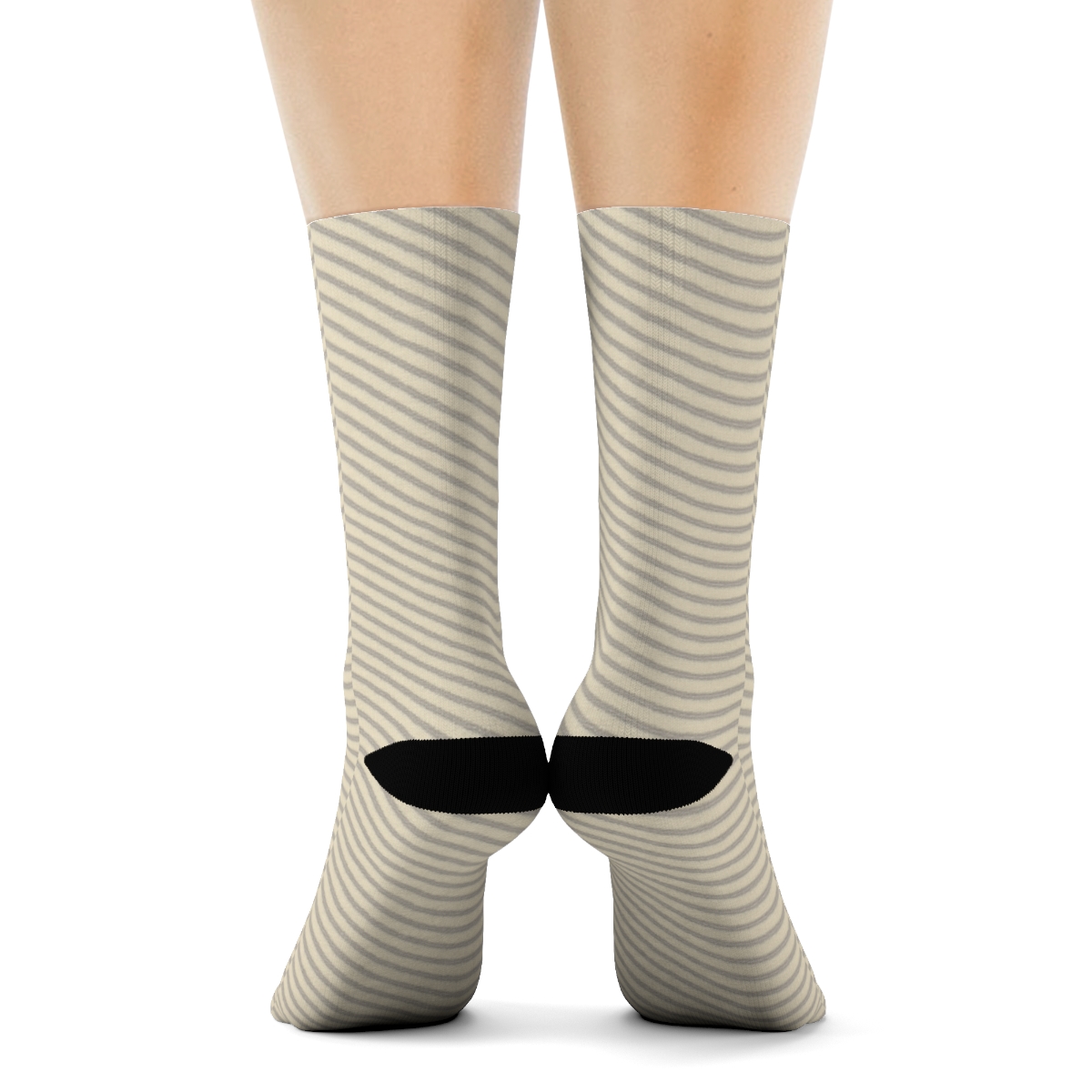 Subtle Moire Bands custom crew socks