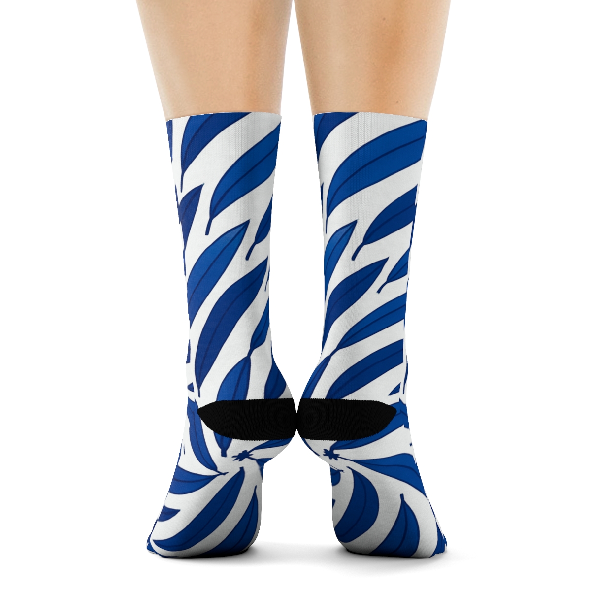 Feather Arc Rhythm With Blue Jays Accent premium sports crew socks
