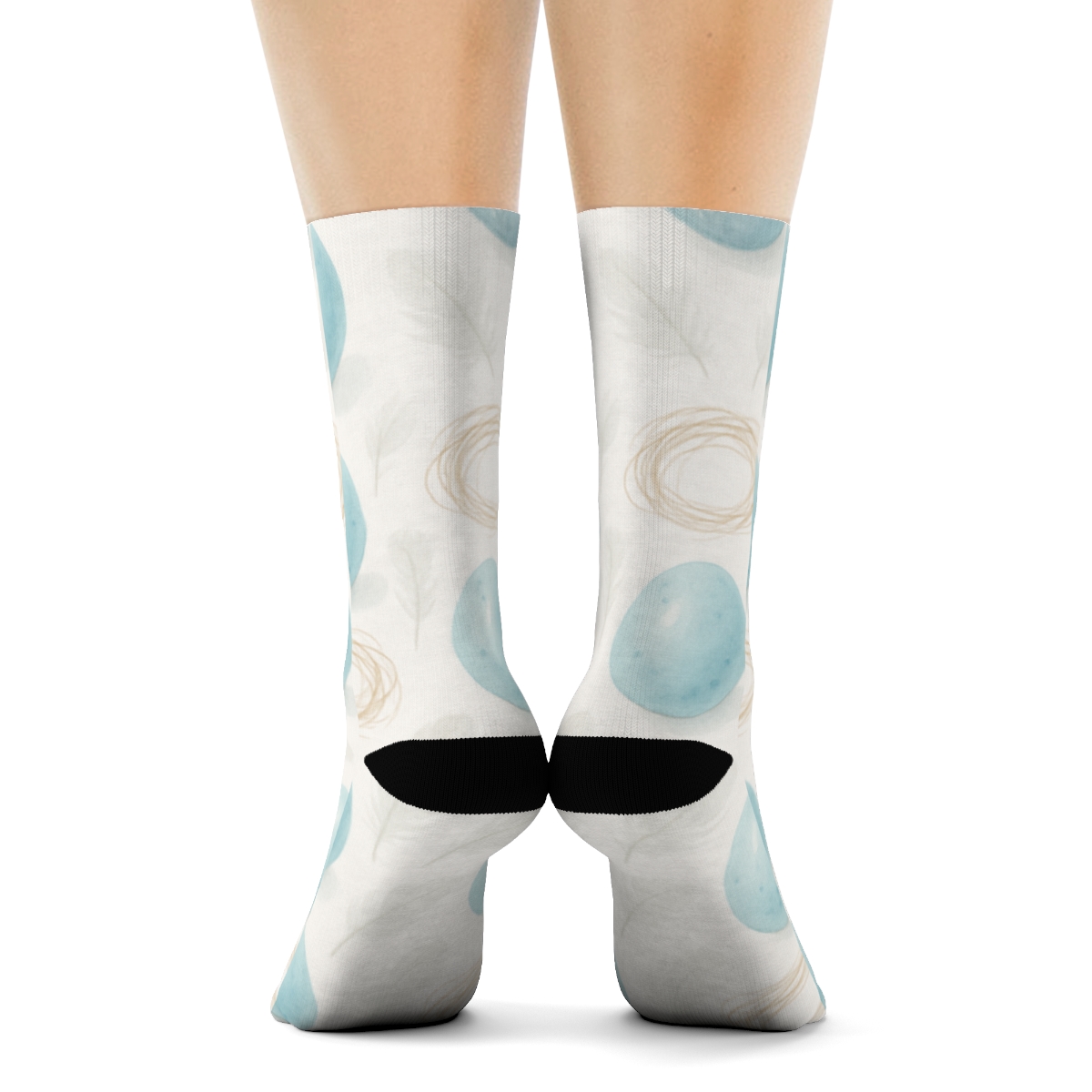 Robin Egg Drift With Nest Rings stylish athletic crew socks